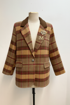 BRITISH Blazer chocolat camel