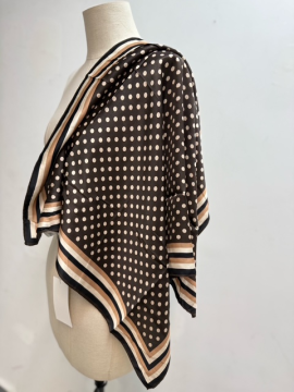 EMEE Foulard façon soie chocolat