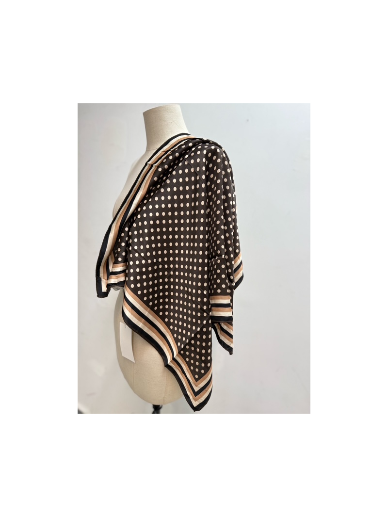 EMEE Foulard façon soie chocolat