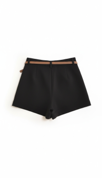 Short Gaspard noir à pinces | Élégant & moderne Short Gaspard noir à pinces | Élégant & moderne
