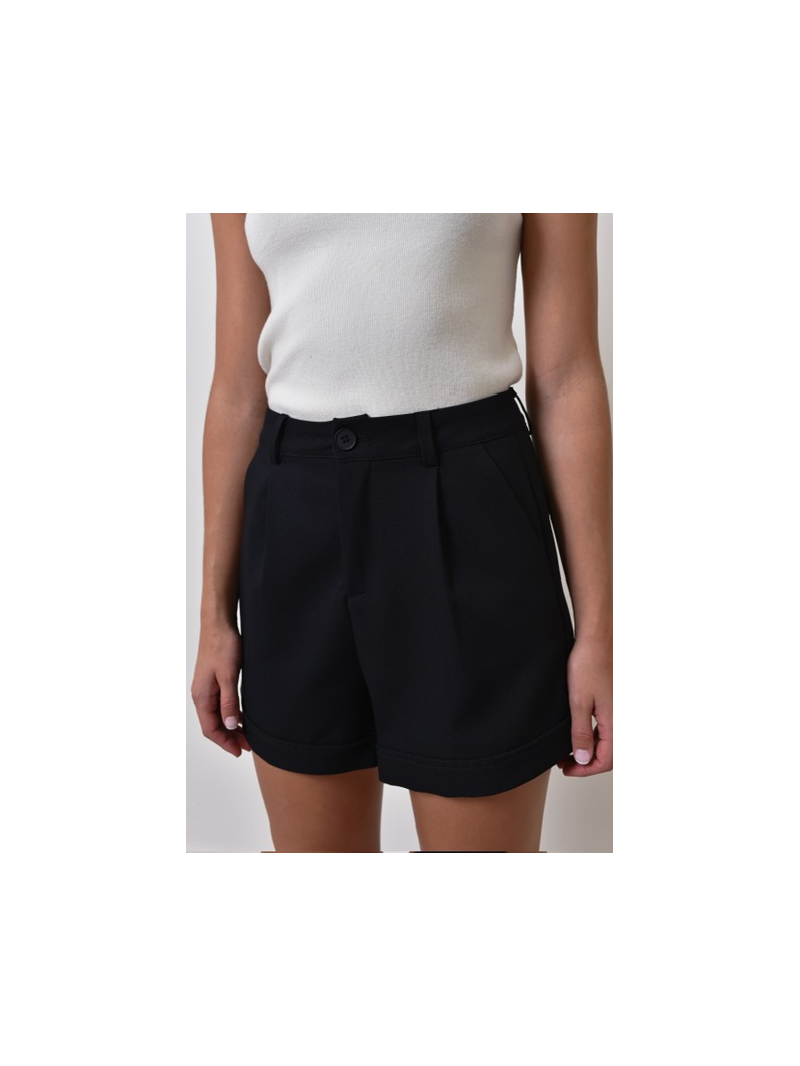 Short Gaspard noir à pinces | Élégant & moderne Short Gaspard noir à pinces | Élégant & moderne