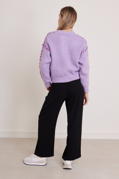 Pantalon noir fluide avec ceinture Pantalon noir fluide avec ceinture