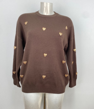 EX VOTO Pull chocolat