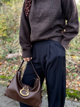 Pantalon noir fluide avec ceinture Pantalon noir fluide avec ceinture