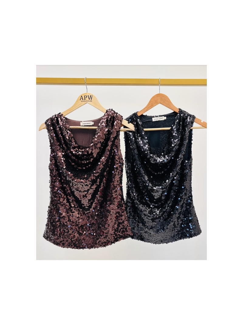 TOP Chocolat sequins TOP Chocolat sequins