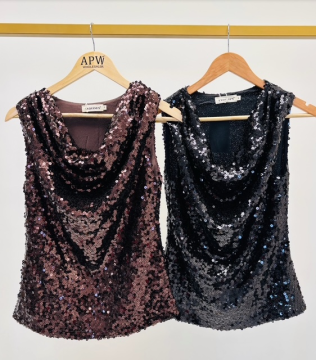 TOP Noir sequins TOP Noir sequins
