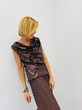 TOP Chocolat sequins