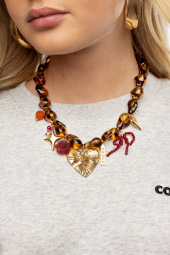 LÉO Collier de perles léopard LÉO Collier de perles léopard