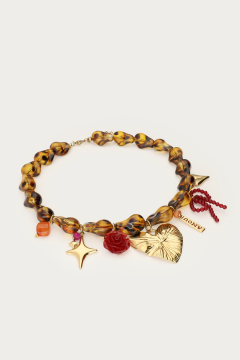 LÉO Collier de perles léopard LÉO Collier de perles léopard