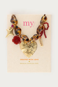 LÉO Collier de perles léopard LÉO Collier de perles léopard