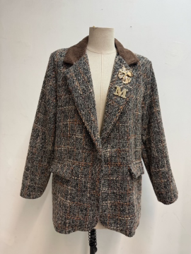 JUDE Blazer noir chocolat