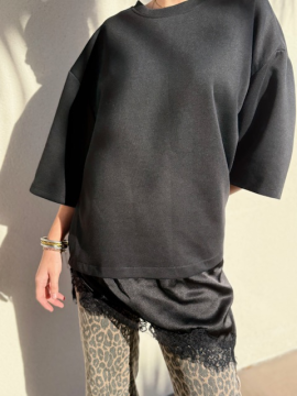 DENTELLE Sweat-shirt noir