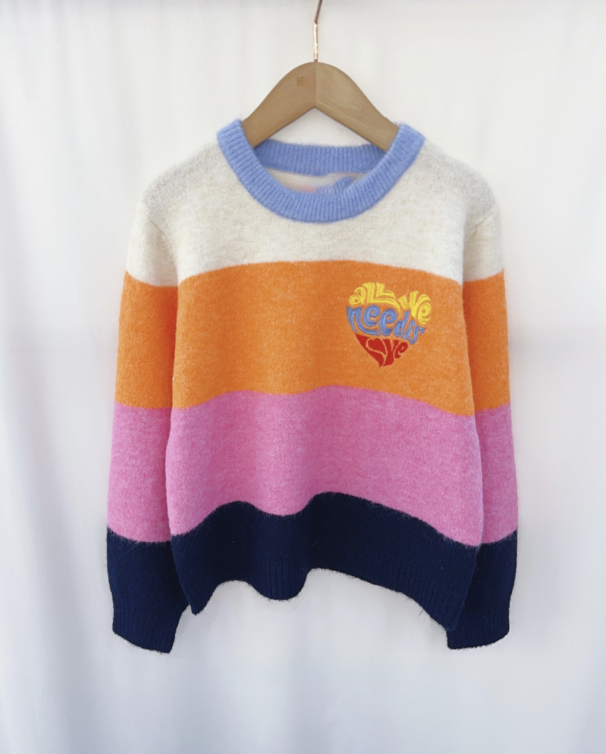 Pull rayé multicolore femme – Maille douce & coupe droite Pull rayé multicolore femme – Maille douce & coupe droite