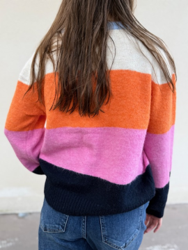 Pull rayé multicolore femme – Maille douce & coupe droite Pull rayé multicolore femme – Maille douce & coupe droite