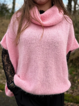 Pull Ginette oversize col roulé sans manches | Fabrication Italie Pull Ginette oversize col roulé sans manches | Fabrication Italie