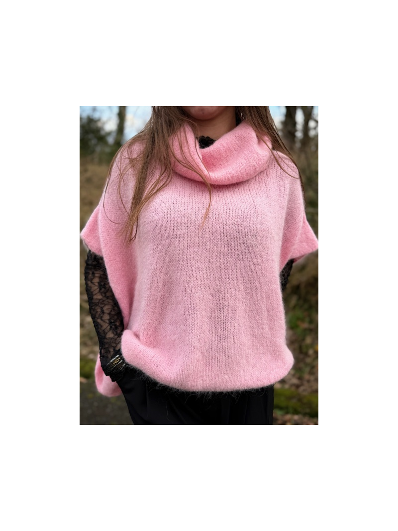 Pull Ginette oversize col roulé sans manches | Fabrication Italie Pull Ginette oversize col roulé sans manches | Fabrication Italie