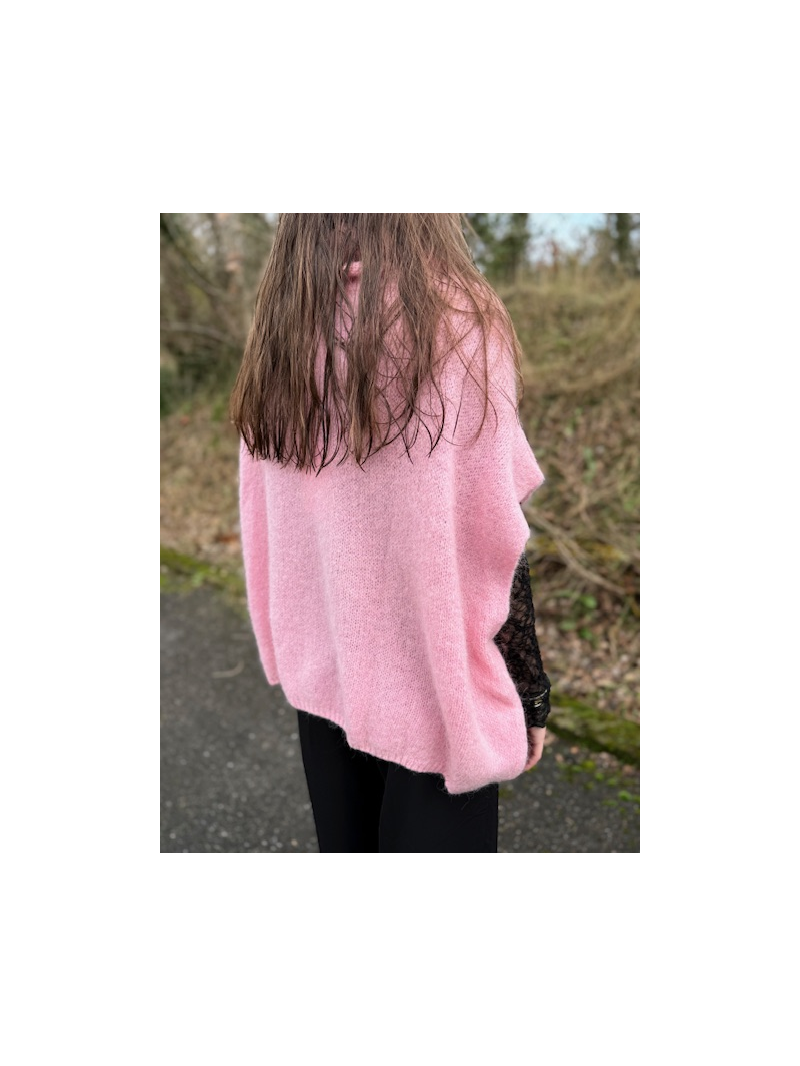 Pull Ginette oversize col roulé sans manches | Fabrication Italie Pull Ginette oversize col roulé sans manches | Fabrication Italie