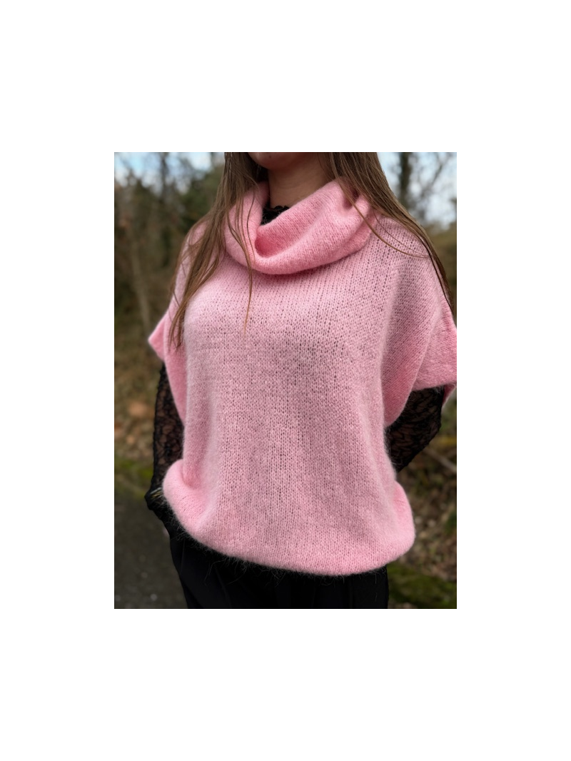 Pull Ginette oversize col roulé sans manches | Fabrication Italie Pull Ginette oversize col roulé sans manches | Fabrication Italie