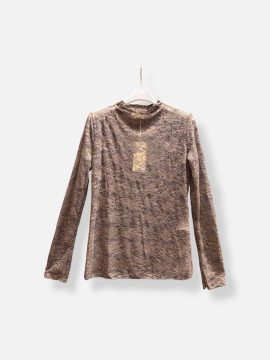 Top taupe en dentelle – Taille unique & layering