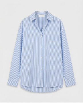 Chemise rayée bleu ciel cœur dos – Coupe oversize tendance | Sud Access