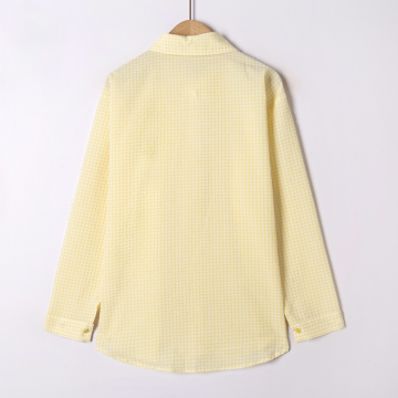 Chemise femme jaune à carreaux – Style frais et lumineux | Sud Access