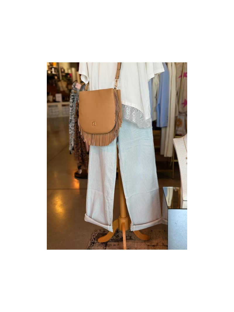 Jean wide leg rayé bleu ciel femme | Sud Access