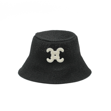 Chapeau noir tressé – style estival femme | Sud Access