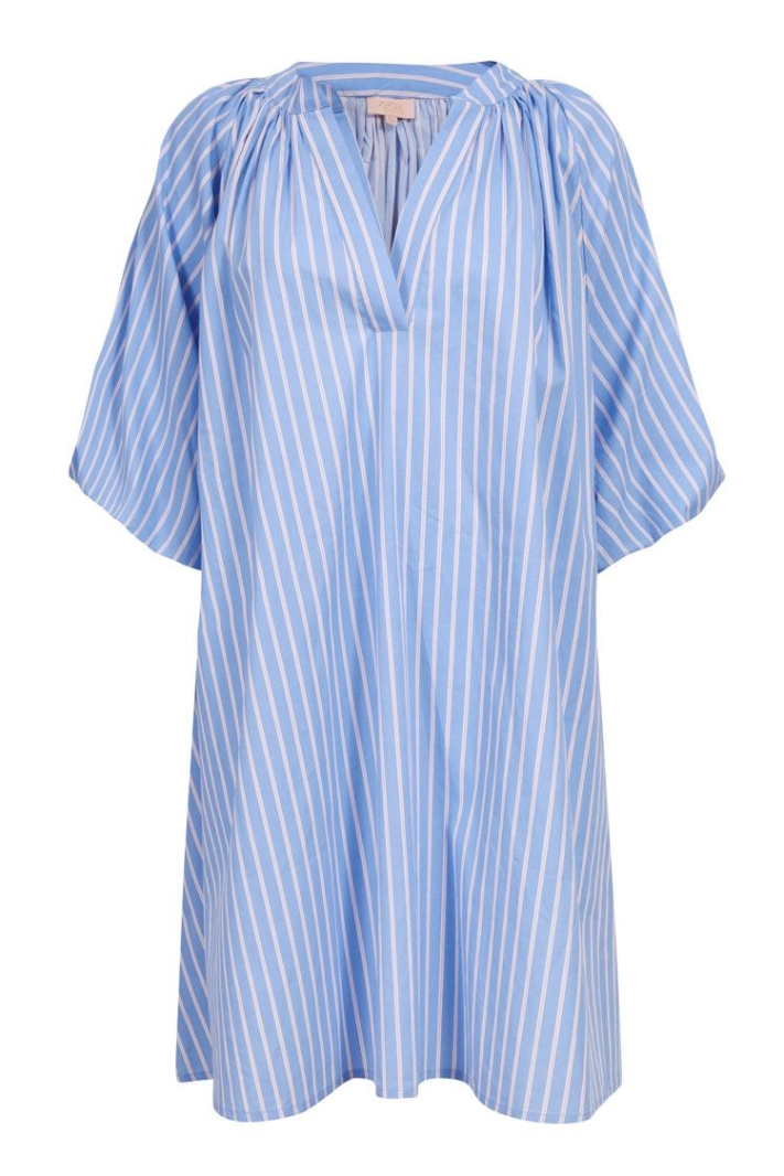 Robe courte CRUSH rayée bleue | Sud Access Montélimar