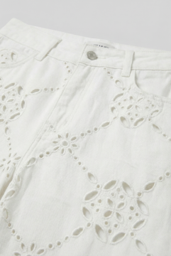 BRODERIE Pantalon blanc