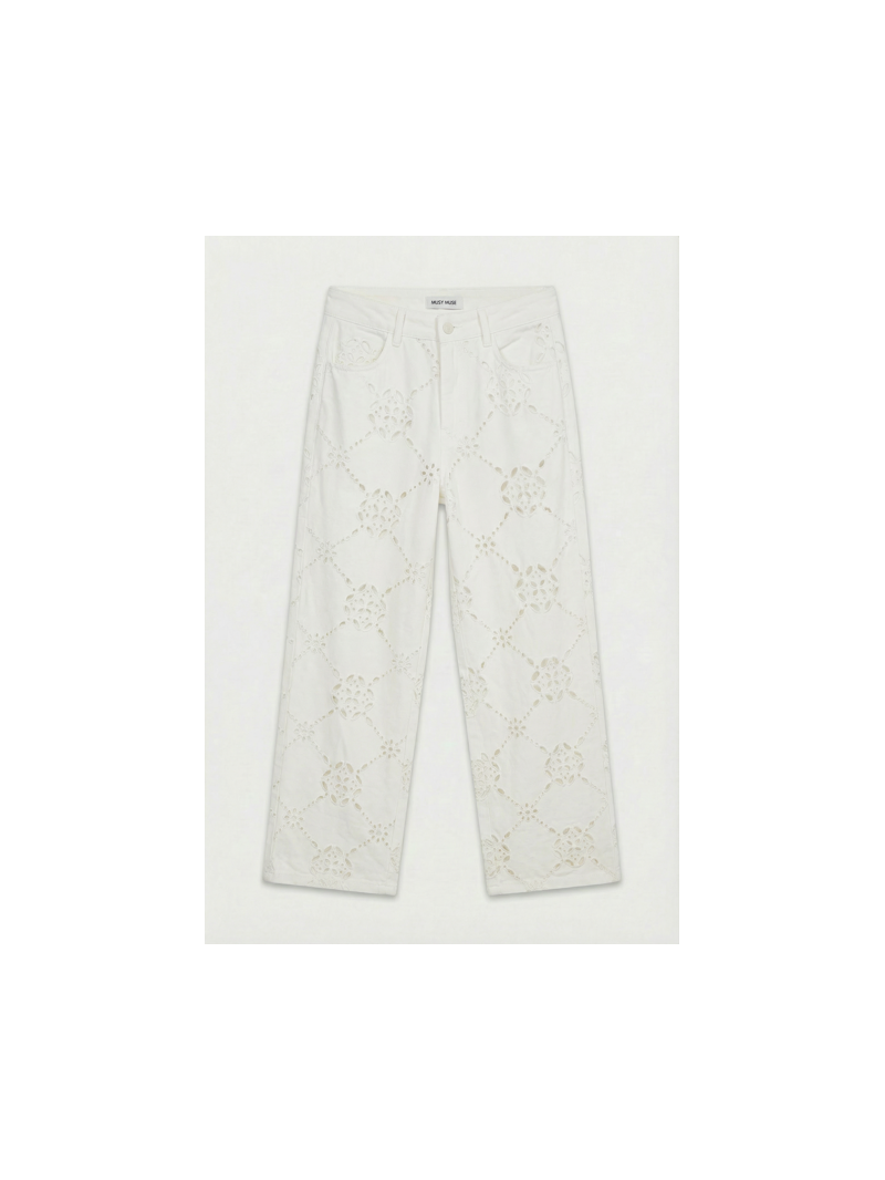 BRODERIE Pantalon blanc