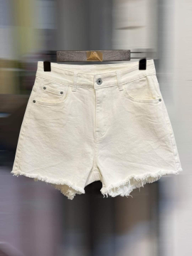 Short blanc effiloché femme – denim coton stretch – du S au XL | Sud Access