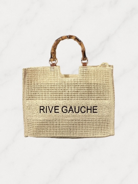Cabas raphia Rive Gauche – Sac cabas été avec bandoulière et zip | Sud Access