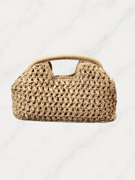 Pochette raphia femme avec chaîne dorée – Sac bohème chic été | Sud Access