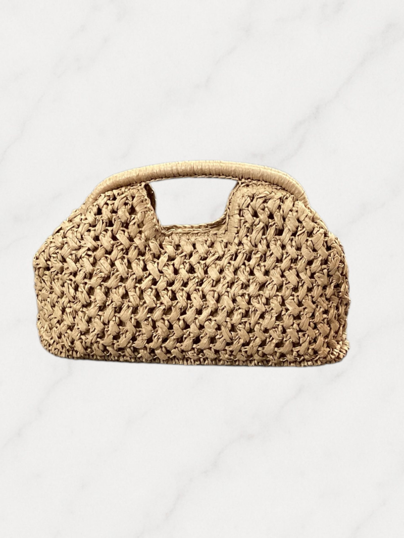 Pochette raphia femme avec chaîne dorée – Sac bohème chic été | Sud Access Pochette raphia femme avec chaîne dorée – Sac bohème chic été | Sud Access