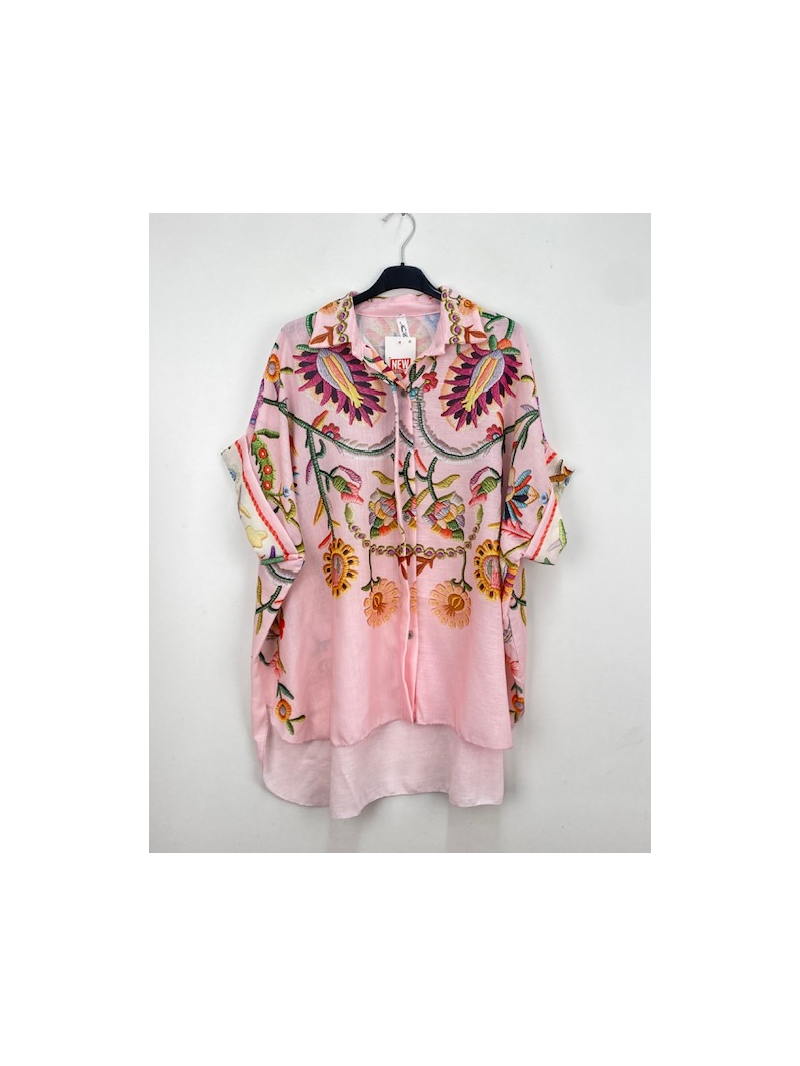 DOLCE Chemise rose imprimés