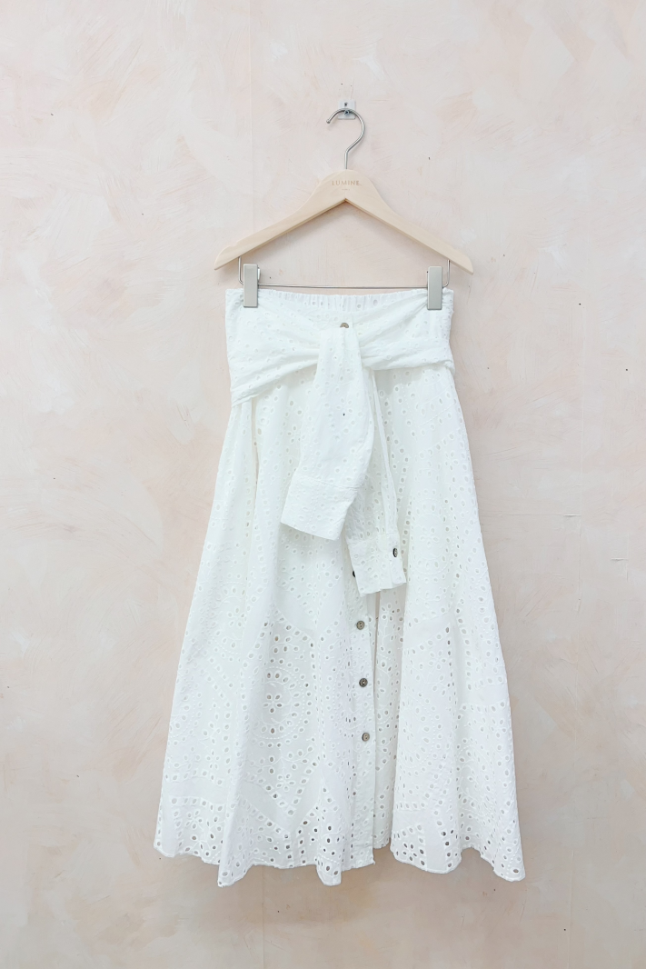 Jupe blanche broderie anglaise femme – Jupe longue coton ceinture originale | Sud Access Jupe blanche broderie anglaise femme – Jupe longue coton ceinture originale | Sud Access