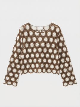 Top crochet femme chocolat écru – Top crop bohème manches évasées | Sud Access Top crochet femme chocolat écru – Top crop bohème manches évasées | Sud Access