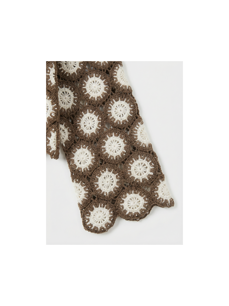 Top crochet femme chocolat écru – Top crop bohème manches évasées | Sud Access Top crochet femme chocolat écru – Top crop bohème manches évasées | Sud Access