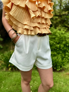 Short Gaspard blanc fluide | Confort & style