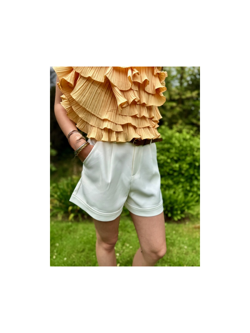 Short Gaspard blanc fluide | Confort & style