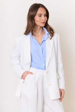 Bermuda blanc femme chic et élégant – Total look avec blazer assorti Bermuda blanc femme chic et élégant – Total look avec blazer assorti