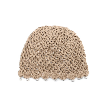 PERLE Bonnet crochet taupe PERLE Bonnet crochet taupe