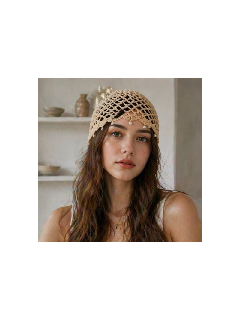 PERLE Bonnet crochet taupe PERLE Bonnet crochet taupe