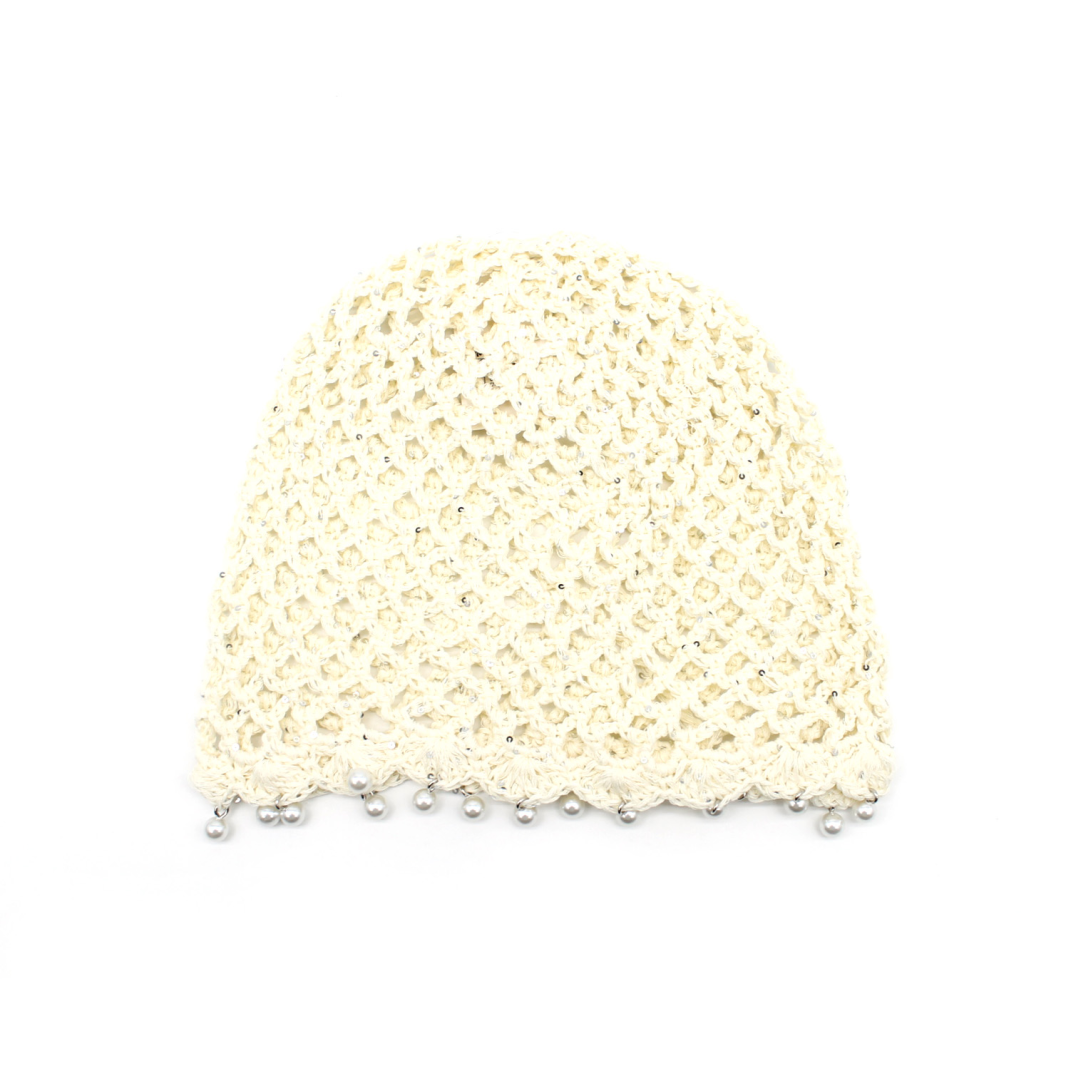PERLE Bonnet crochet écru PERLE Bonnet crochet écru