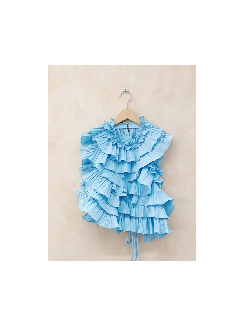 Top dos nu ciel à volants plissés Lovely – top femme élégant et tendance Top dos nu ciel à volants plissés Lovely – top femme élégant et tendance