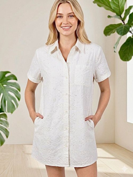 Robe Malte en broderie anglaise doublée femme | Sud Access