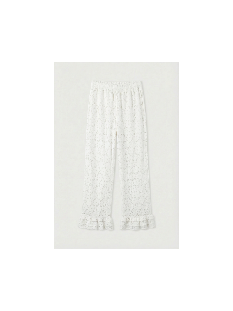 Pantalon Bali dentelle écru femme | Pantalon bohème chic | Sud Access Pantalon Bali dentelle écru femme | Pantalon bohème chic | Sud Access
