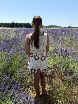 Ensemble Jade Crochet Écru et Bordeaux Femme | Sud Access Montélimar
