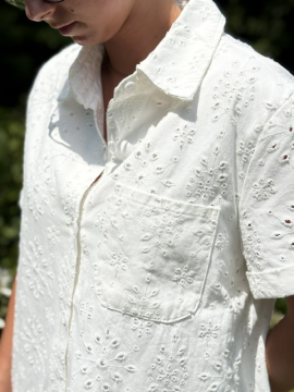 Robe Malte en broderie anglaise doublée femme | Sud Access Robe Malte en broderie anglaise doublée femme | Sud Access