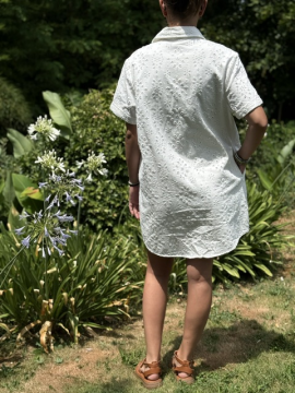 Robe Malte en broderie anglaise doublée femme | Sud Access Robe Malte en broderie anglaise doublée femme | Sud Access